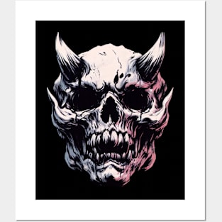 Demon skull pastel Posters and Art